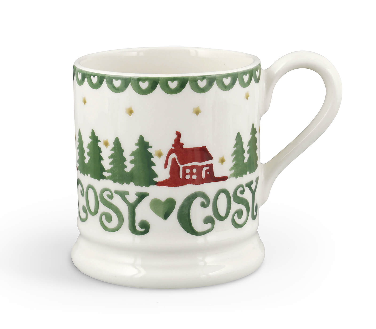 Christmas Cabin Set of 1/2 Pint Mugs (Gift Boxed)-Emma Bridgewater Pottery-Joanne Hudson Basics