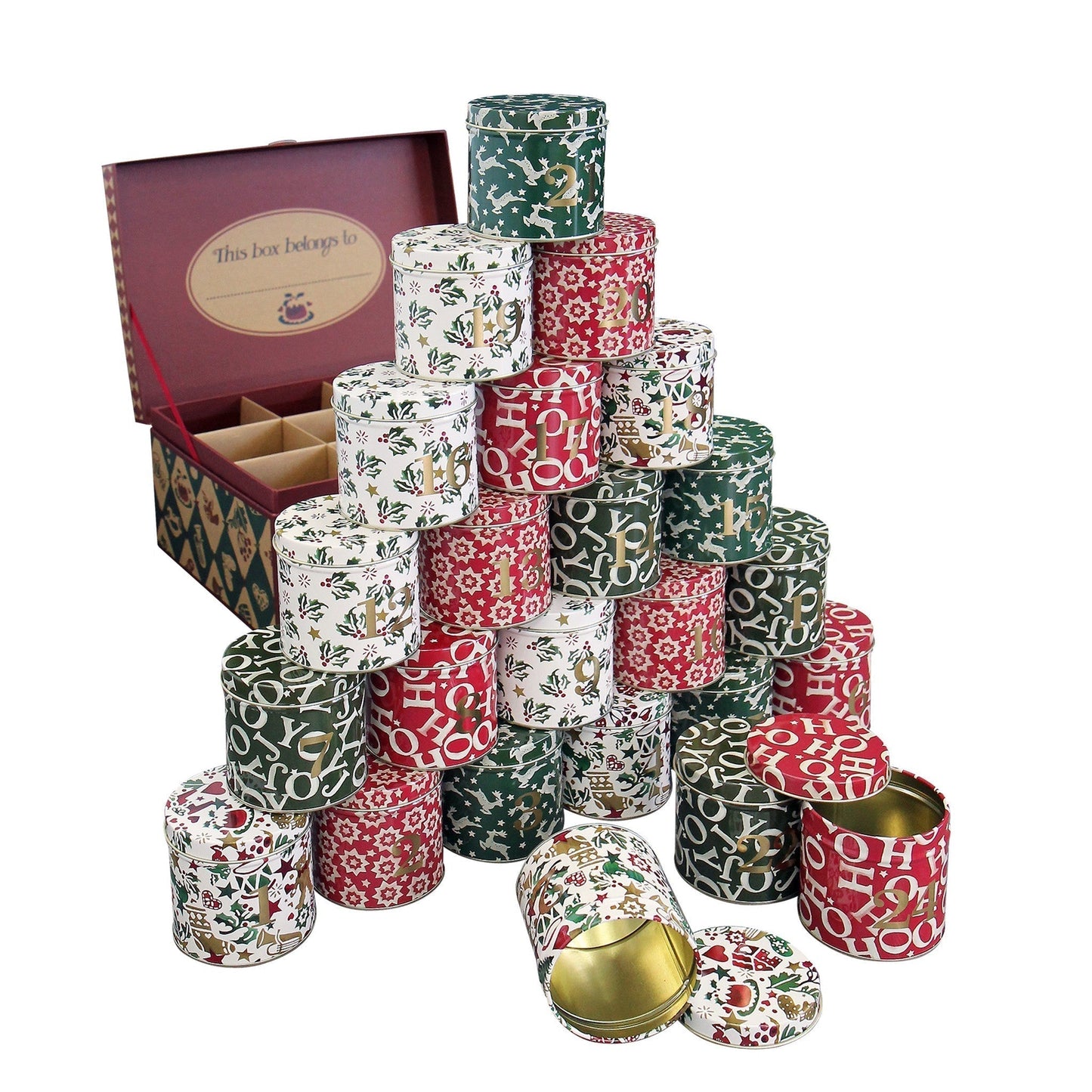 Christmas Joy Advent Calendar Tin Collection-Elite Tins-Joanne Hudson Basics