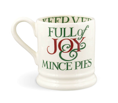 Christmas Toast Peace & Love 1/2 Pint Mug-Emma Bridgewater Pottery-Joanne Hudson Basics