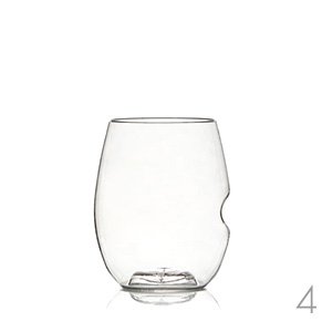 GoVino Stemless Shatterproof Cocktail/Wine Glasses / 4-Pack Tote