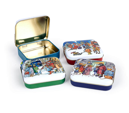 Emma Bridgewater Winter Scene Set of 4 Pocket Tins-Elite Tins-Joanne Hudson Basics