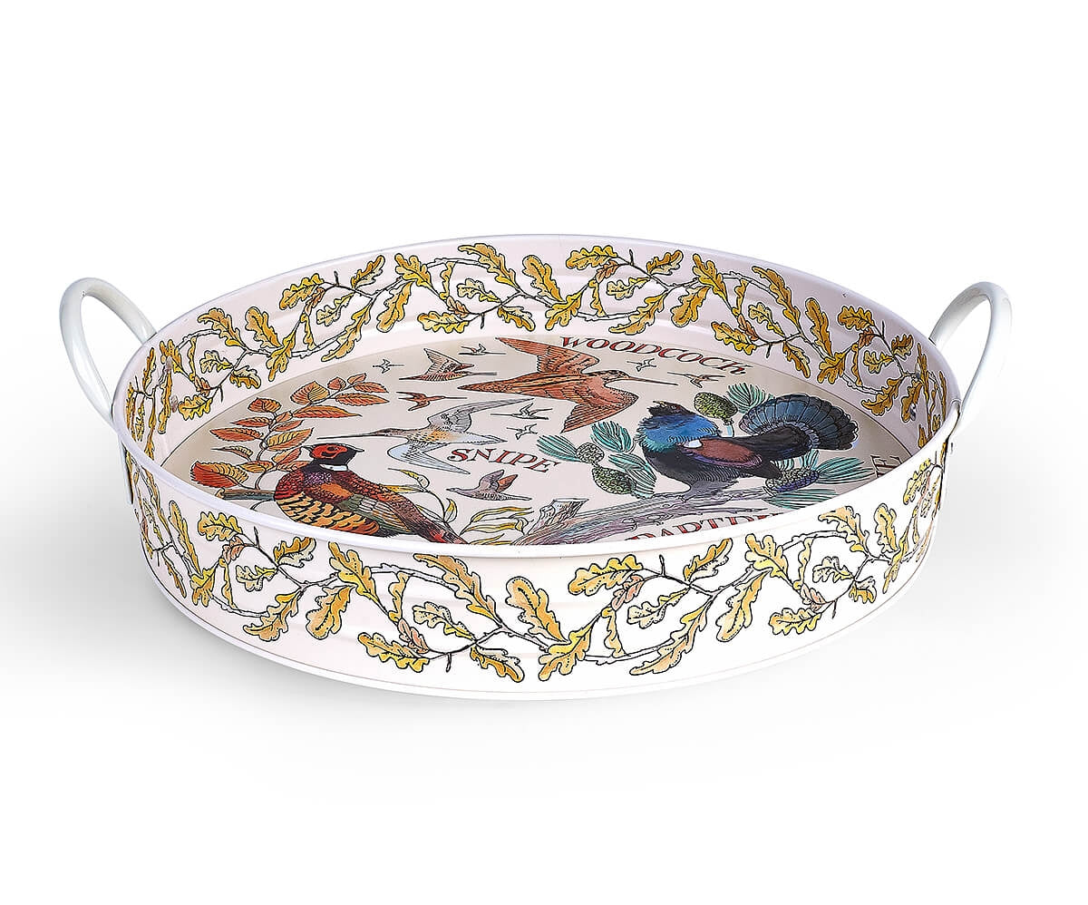 Game Birds Large Metal Tray-Clearance-Emma Bridgewater Pottery-USA