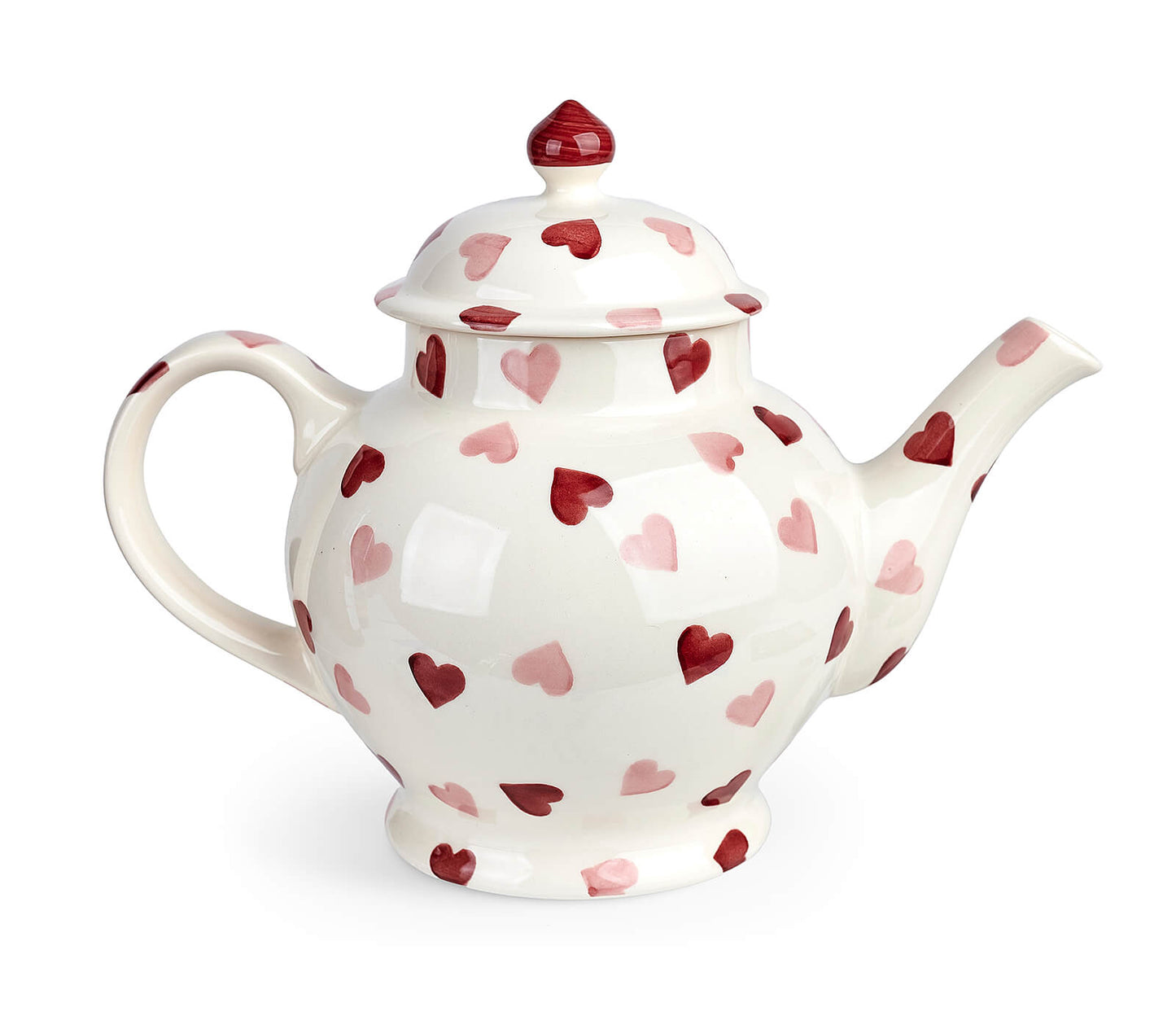 Hearts 4 Cup Teapot (Gift Boxed)-Give-Emma Bridgewater Pottery-USA