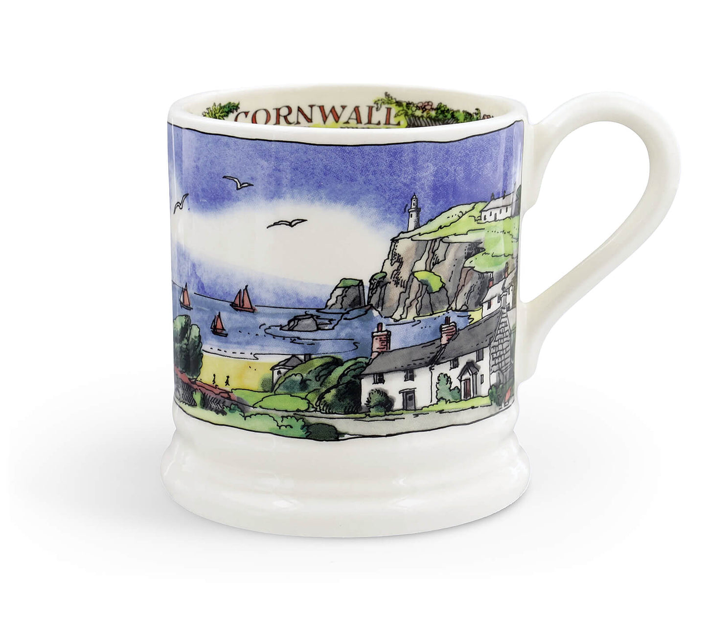 Landscapes Of Dreams Cornish Beaches 1/2 Pint Mug-Emma Bridgewater Pottery-Joanne Hudson Basics