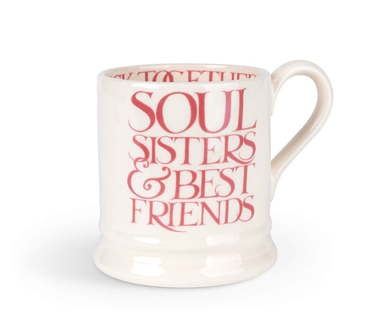 Pink Toast Soul Sisters 1/2 Pint Mug-Emma Bridgewater Pottery-Joanne Hudson Basics