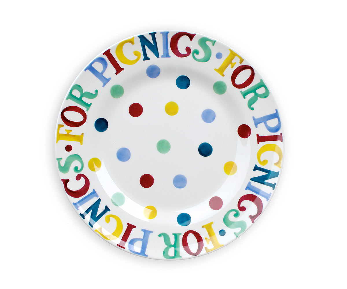 Polka Dot Picnic Plate (New)-Emma Bridgewater-Emma Bridgewater Pottery-USA