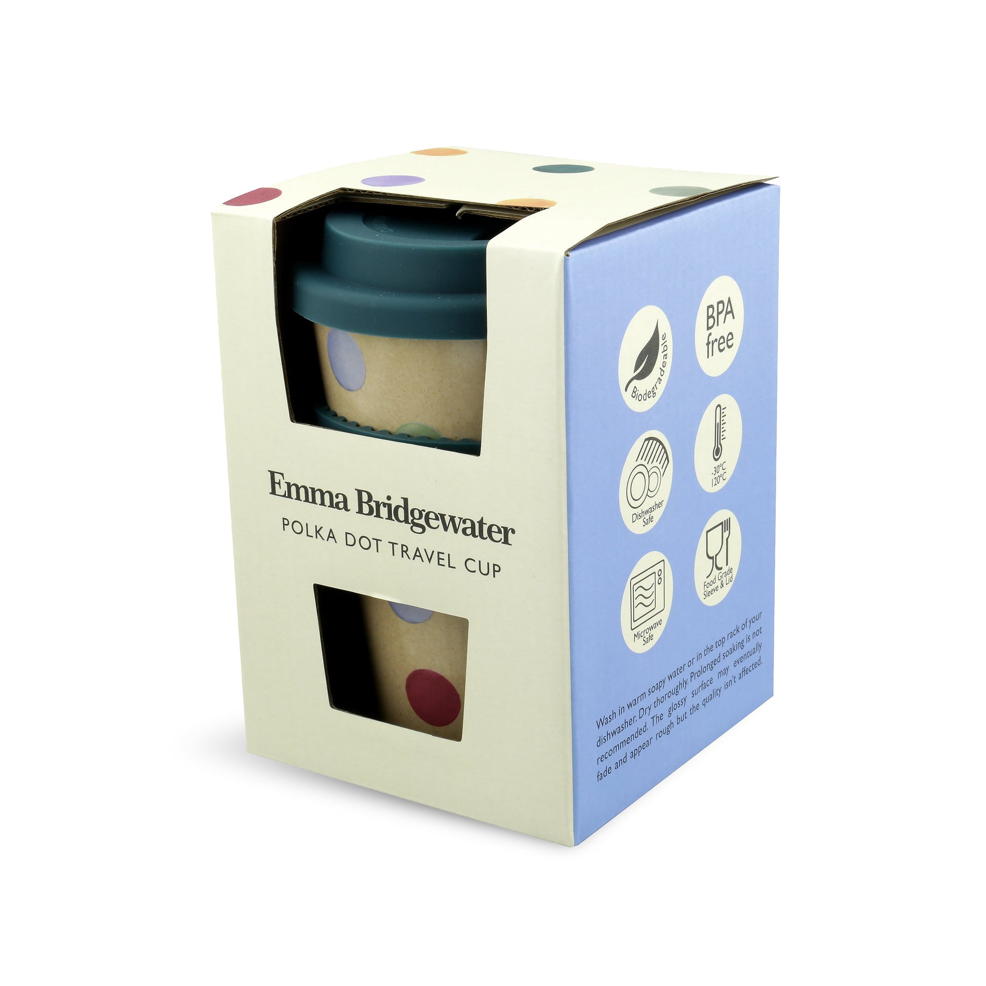 Polka Dot Rice Husk Coffee Cup-Emma Bridgewater-Emma Bridgewater Pottery-USA