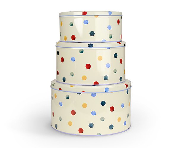 Polka Dot Set of 3 Cake Tins-Emma Bridgewater-Emma Bridgewater Pottery-USA