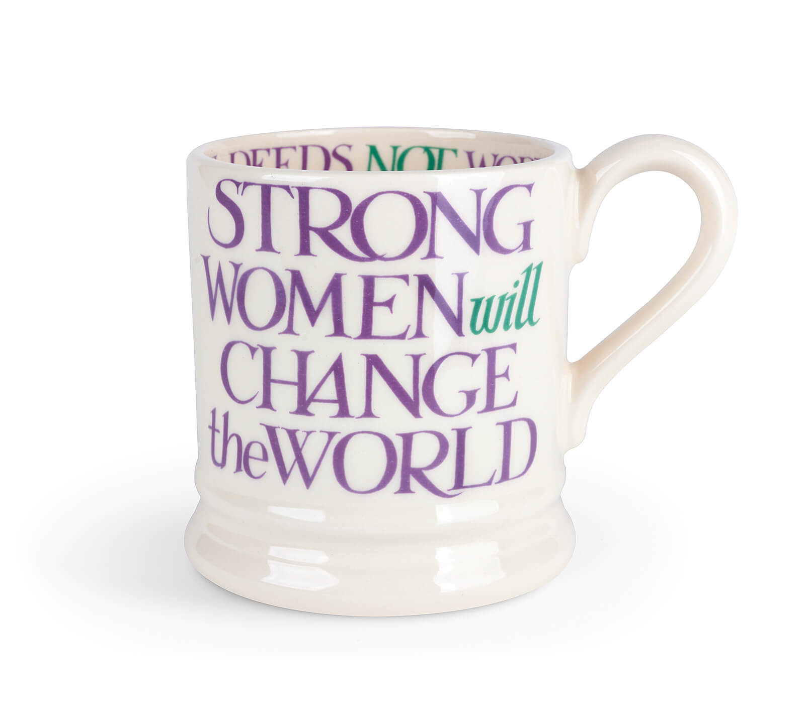 Purple Toast Strong Women Will Change Our World 1/2 Pint Mug-Emma Bridgewater Pottery-Joanne Hudson Basics