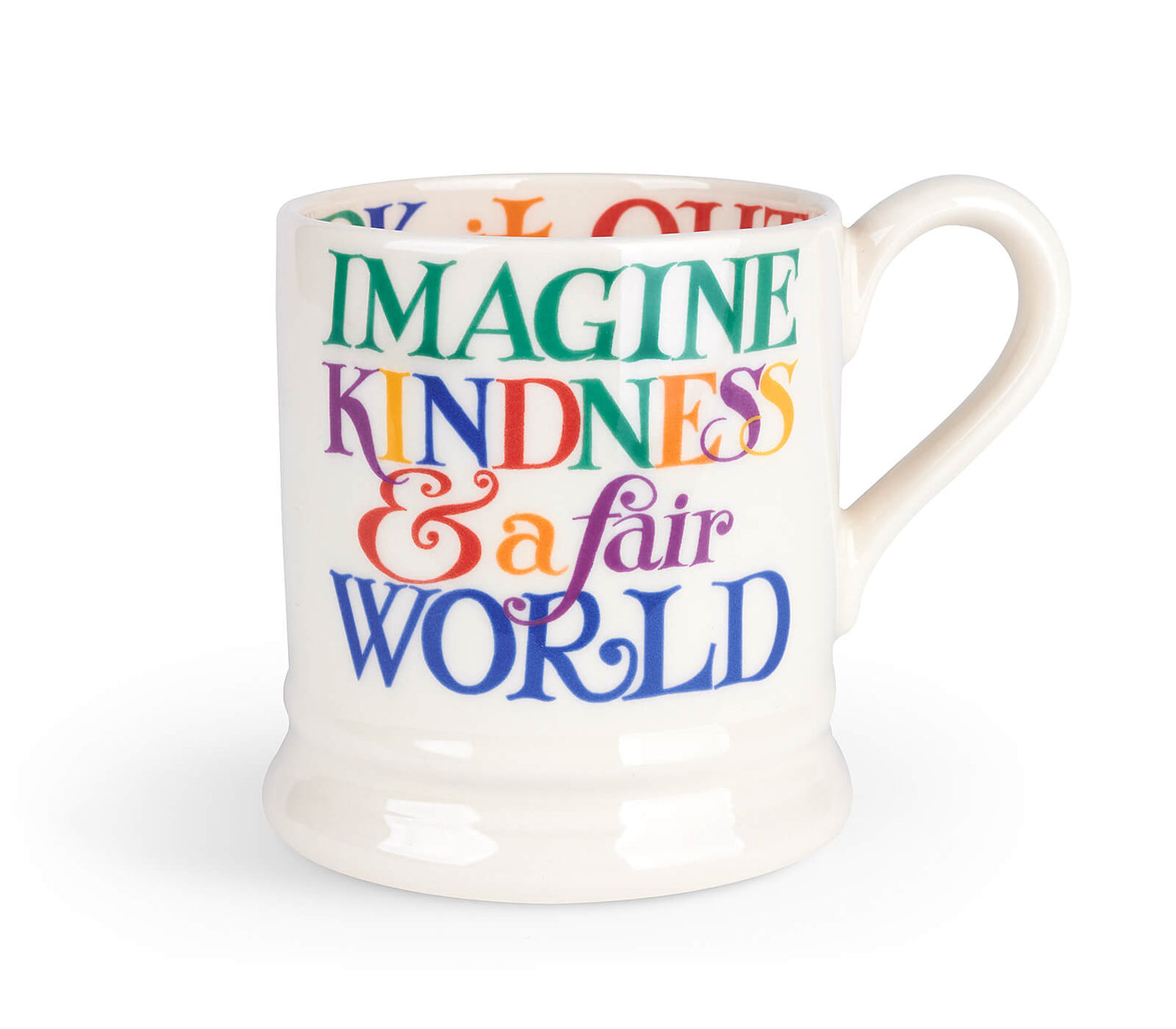 Rainbow Toast Kindness & A Fair World 1/2 Pint Mug-Emma Bridgewater Pottery-Joanne Hudson Basics