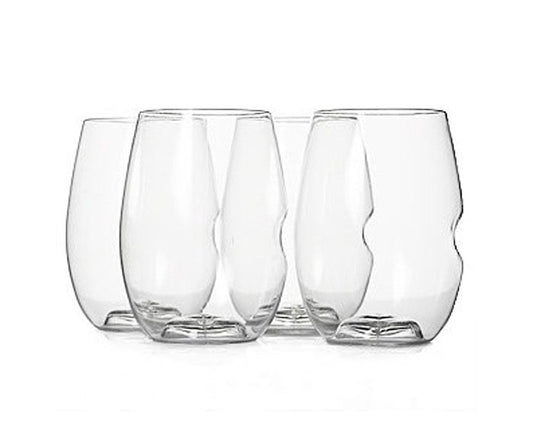 GoVino Stemless Shatterproof Glasses / 4-Pack Tote